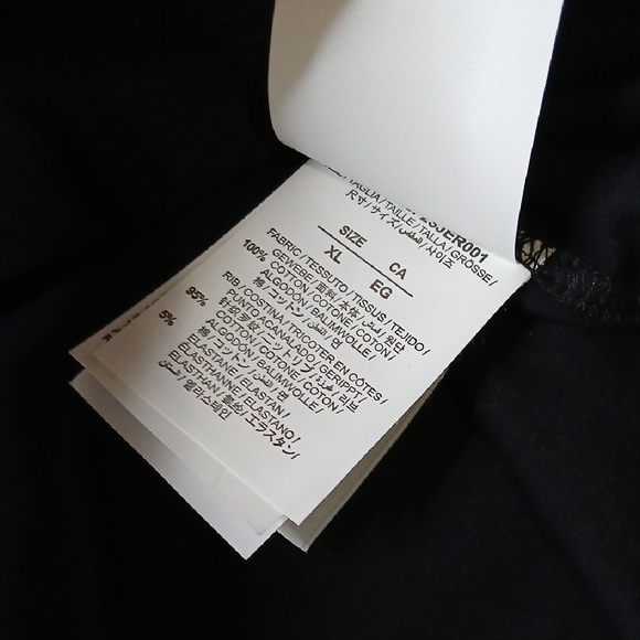 Off-White Black Short-Sleeve Tee with White Chest Icons - Picture 4 of 4